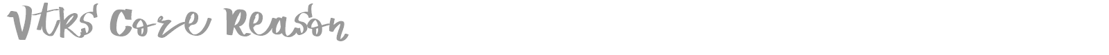 Vtks Core Reason font preview